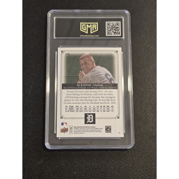 2008 Upper Deck Masterpieces #100 Al Kaline Framed Black GMA 10 - Picture 2 of 2